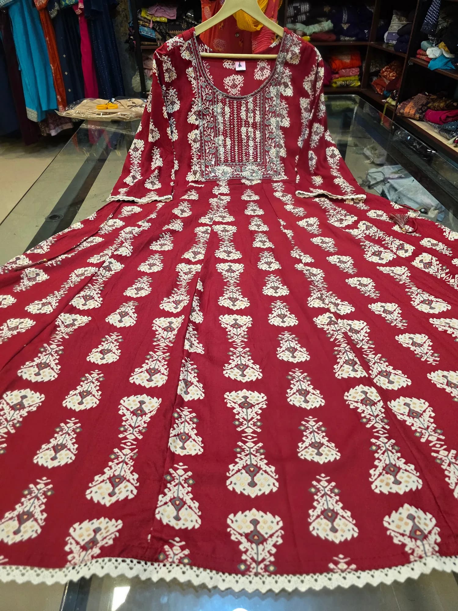 Plus Size Regular Wear Anarkali Kurtis 02(3XL) - Image 1