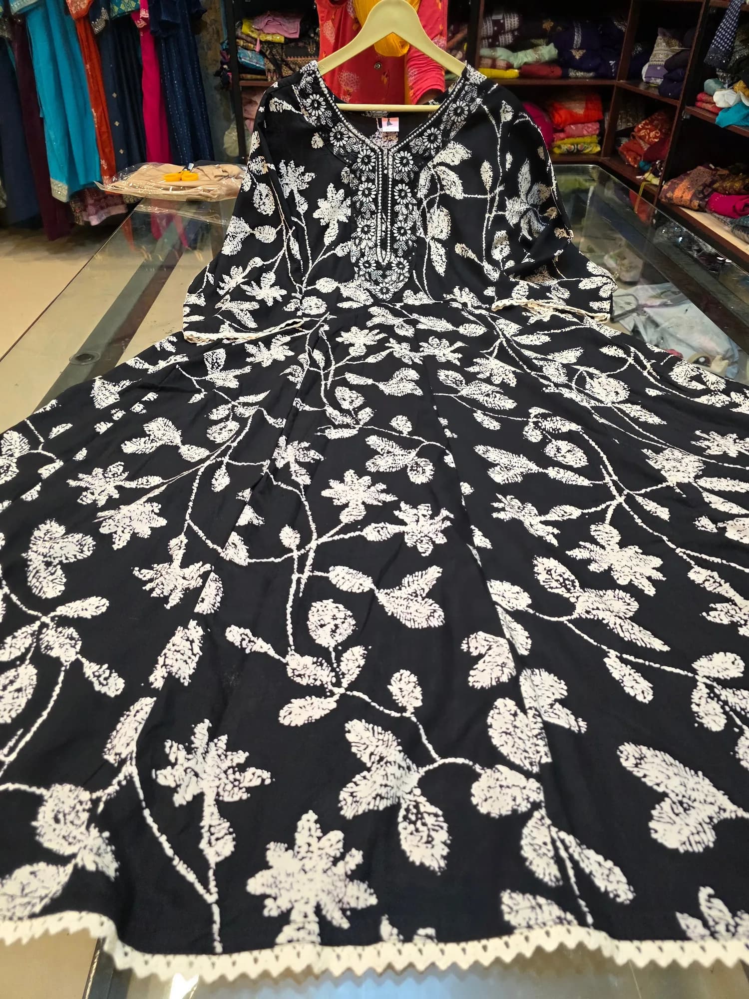 Plus Size Regular Wear Anarkali Kurtis 01(3XL) - Image 1