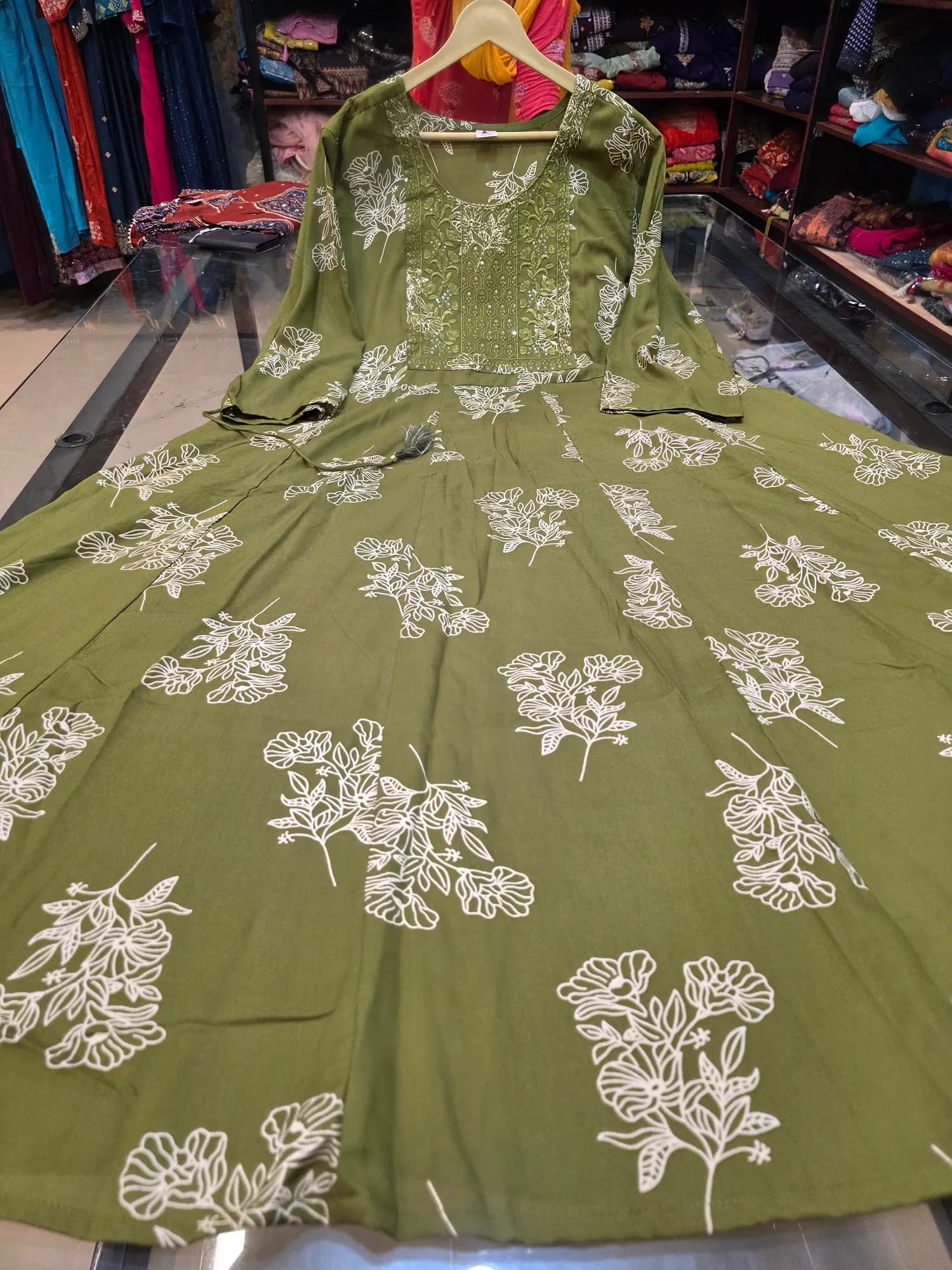 Plus Size Regular Wear Anarkali Kurtis 06(3XL) - Image 1